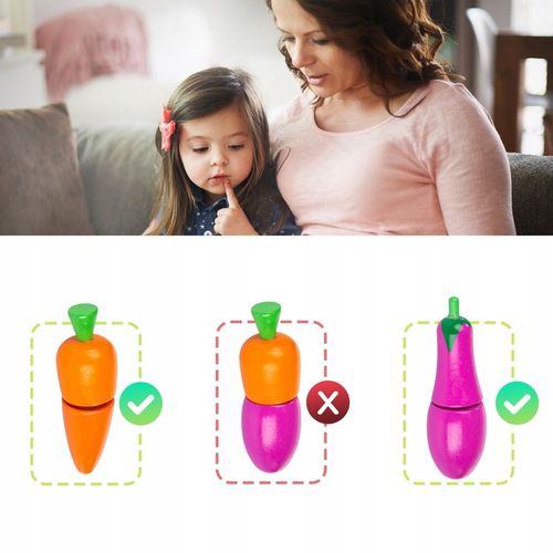 DREWNIANE OWOCE I WARZYWA DO KROJENIA NA RZEPY NÓŻ DESKA KINDERPLAY na Arena.pl