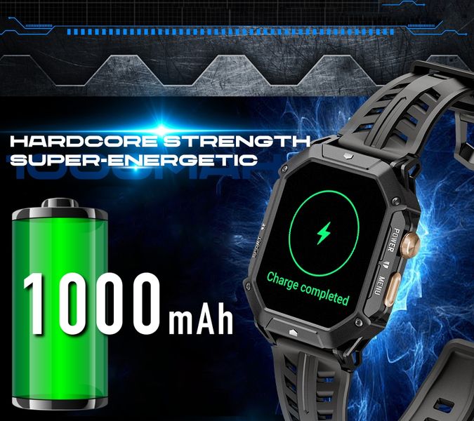 smartwatch męski rubicon rncf24-1 black zdjęcie 6
