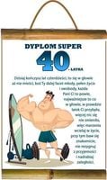 dyplom urodziny ''40'' dla panów mix