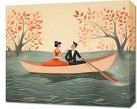 Obraz 60x50cm Romantyczna Eskapada po Rzece
