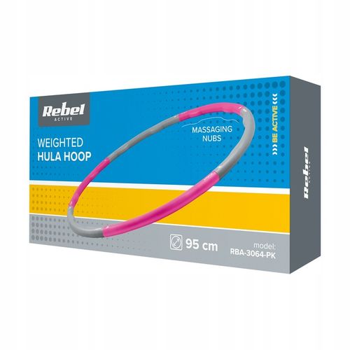 Hula Hop koło odchudzające do ćwiczeń składane regulowane z wypustkami 95cm na Arena.pl