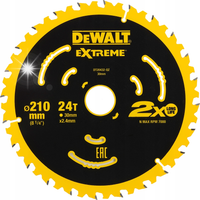 DeWALT TARCZA DO PILAREK RĘCZNYCH DO DREWNA EXTREME 210x30mm 24Z DT20433