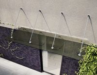 daszek szklany QUBA 250x120 brąz/grafit