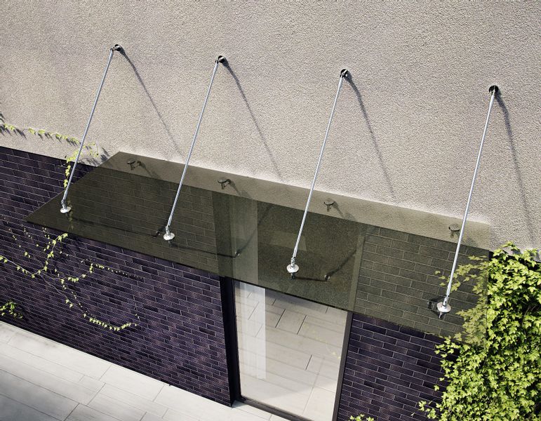 daszek szklany QUBA 250x120 brąz/grafit zdjęcie 1