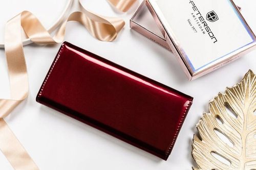 Portfel Peterson damski duży w kwiaty na suwak z ochroną kart RFID pojemny na Arena.pl