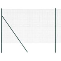 Ogrodzenie z słupkami Zielony 1.5 x 25 m Stal