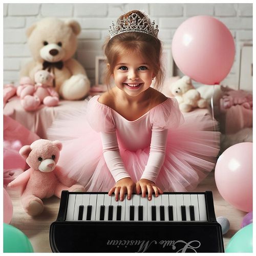 PIANINKO DLA DZIECI EDUKACYJNE ORGANKI NAUKA GRY MIKROFON PIANINO + TABORET na Arena.pl