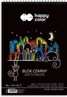 blok czarny na spirali koty a4/40k, 80g, a'5