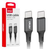 CAR Kabel USB-C do USB-C AMiO, Power Delivery, 1m