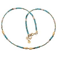 Naszyjnik - Turkus, Hematyt i srebro złocone