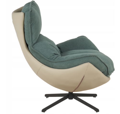 Fotel obrotowy z poduszką JASPER zielony wygodny wypoczynkowy salon na Arena.pl