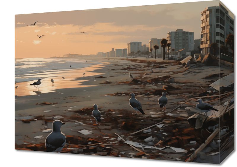 Obraz 40x30cm Mewy po Burzy zdjęcie 1