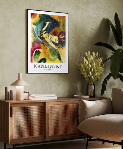 Plakat Kandinsky abstrakcja 40x50 cm w czarnej ramie na Arena.pl