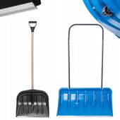 KADAX Łopata Pług Do Śniegu Na Kółkach + Łopata Drewniany Trzonek Zestaw