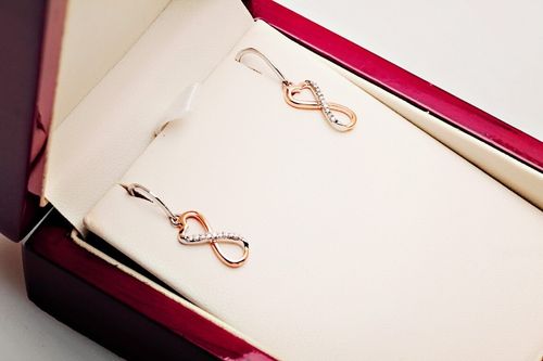 Złote kolczyki E3982P - Diament na Arena.pl