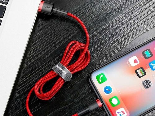 Kabel Baseus Cafule USB Lightning do iPhone iPad iPod 2A 3m Czerwony na Arena.pl