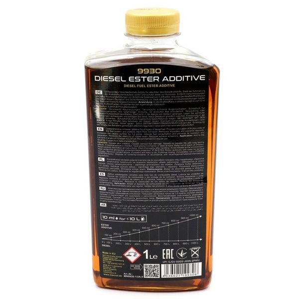Dodatek do oleju napędowego Mannol Ester Diesel 1000 ml zdjęcie 2