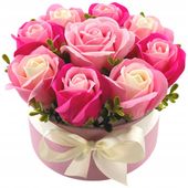 Flower Box na Urodziny Kwiaty Mydlane Zestaw Kwiat Prezentowy dla Mamy