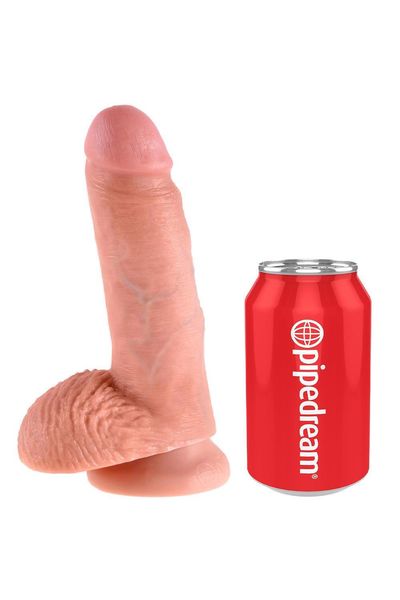 King Cock 7 Inch Cock With Balls Light zdjęcie 1