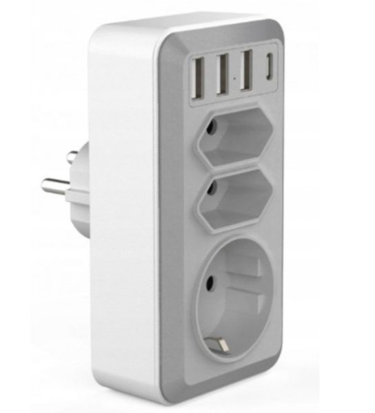 LISTWA ROZGAŁĘŹNIK PRZEDŁUŻACZ 4x USB-C 3x GNIAZDA zdjęcie 1