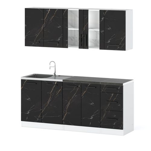 Kuchnia Nowoczesna Modułowa Z Blatem Pojemna Rest 2.0m Biały San Sebastian na Arena.pl