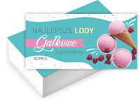 Wizytówki firmowe Foliowane GOTOWY PROJEKT 1000 szt. LODY GAŁKOWE GOFRY