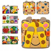 Tablica Manipulacyjna Sensoryczna Montessori Książeczka Zabawka Edukacyjna