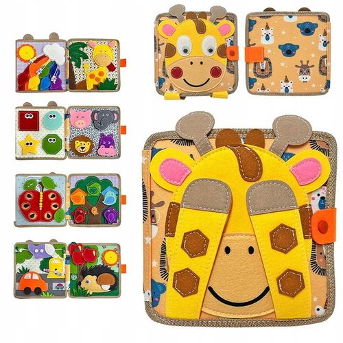 Tablica Manipulacyjna Sensoryczna Montessori Książeczka Zabawka Edukacyjna na Arena.pl