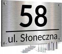 Tabliczka z numerem na dom tablica adresowa aluminiowa numer domu dystanse
