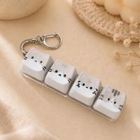 Nowy brelok do kluczy w kształcie kota, clicker, fidget antystresowy