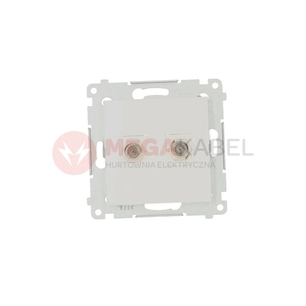 Simon54 Gniazdo SAT 2xF DASF2.01/11 białe zdjęcie 3