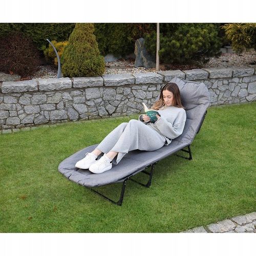 Leżak Solidne Składane Łóżko Turystyczne Kempingowe Regulowane Polowe 200cm na Arena.pl