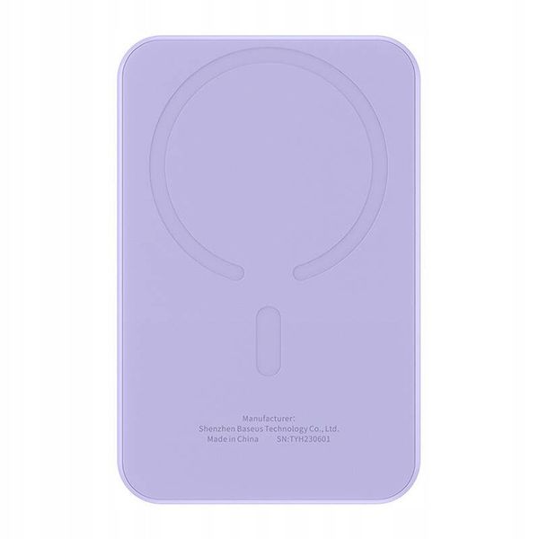 Magnetyczny mini powerbank Baseus 5000mAh 20W (fioletowy) zdjęcie 2