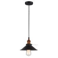 LAMPA wisząca KERMIO MDM-2318/1S Italux metalowa OPRAWA industrialny ZWIS okrągły czarny