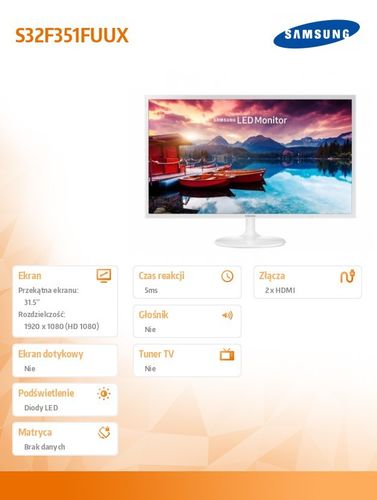 Samsung 32'' S32F351FUUX na Arena.pl