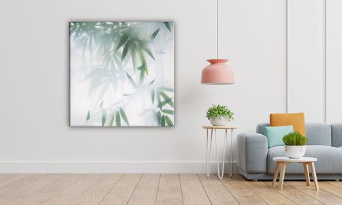 OBRAZ NA PŁÓTNIE 117 Zamglone liście 70x70cm na Arena.pl