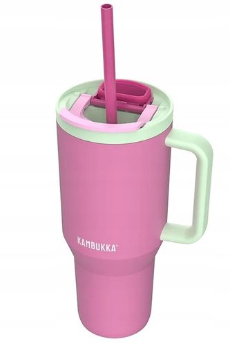 Kubek termiczny ze słomką Kambukka RIO 950 ml - Bubblegum Mint na Arena.pl