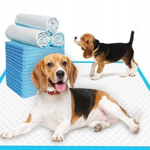 50x PODKŁADY MATY HIGIENICZNE dla psa do nauki sikania XL CHŁONNE 90x60CM na Arena.pl