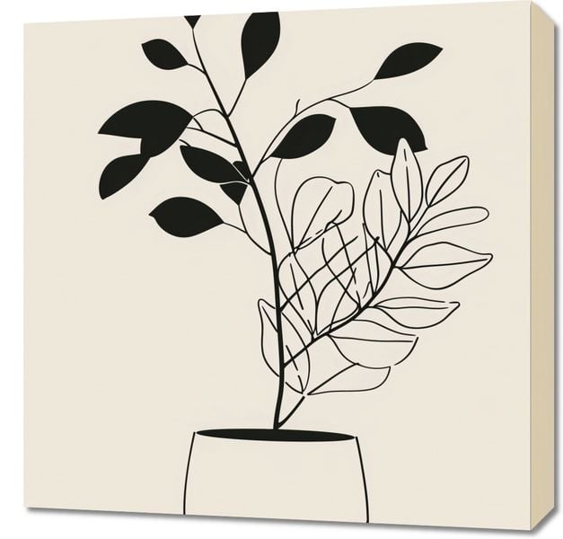 Obraz 60x60cm Prostota Doniczki zdjęcie 1