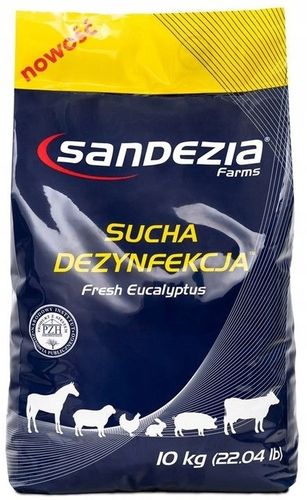 Sandezia sucha dezynfekcja 2x10kg wirusy bakterie Posypka Preparat na Arena.pl
