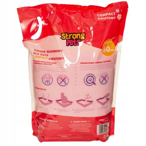 STRONG PETS Żwirek Silikonowy Dla Kota Drobny Compact Kwiatowy 7,6L na Arena.pl