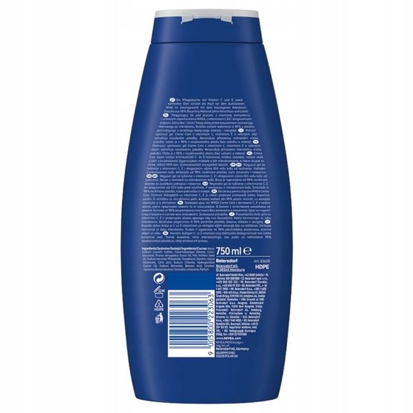 NIVEA Żel pod prysznic Creme Care 3 x 750 ml zdjęcie 6