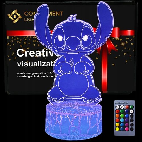 Lampka 3D nocna led usb + pilot Lilo i Stitch na Arena.pl