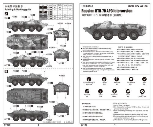 Trumpeter Russian BTR-70 APC late version na Arena.pl