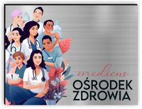 nadruk UV dibond TABLICZKA 40x30 CM lekarska TWOJE LOGO OŚRODEK ZDROWIA