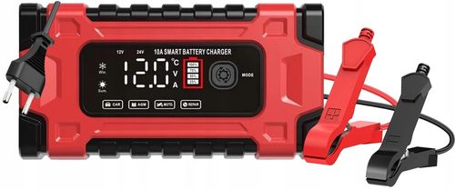 AUTOMATYCZNY INTELIGENTNY PROSTOWNIK ŁADOWARKA DO AKUMULATORA 12V 24V 10A na Arena.pl