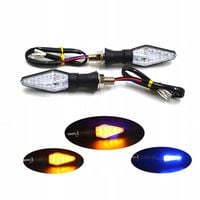 KIERUNKOWSKAZY 12 LED MOTOCYKL QUAD POMARAŃCZOWE + NIEBIESKA POZYCJA