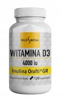 WITAMINA D3 120 kapsułek 4000IU 100mcg PREBIOTYK jakość PREMIUM super MOCNA