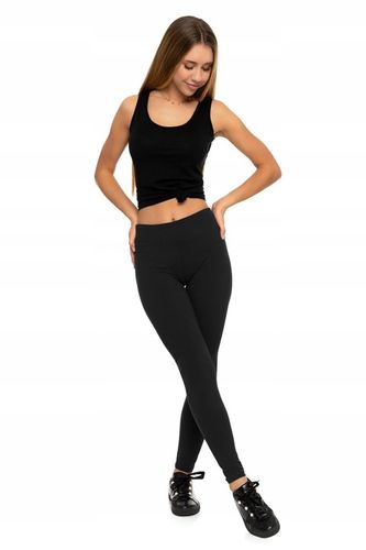 MORAJ Legginsy długie getry damskie kryjące WYSOKI STAN - czarne L/XL na Arena.pl