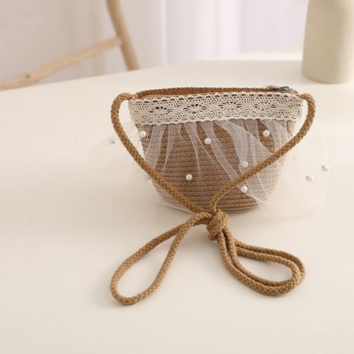 Zestaw Torebka I Kapelusz 52Cm Dla Dziewczynki Słomiane Tiul Perełki Cz41 na Arena.pl